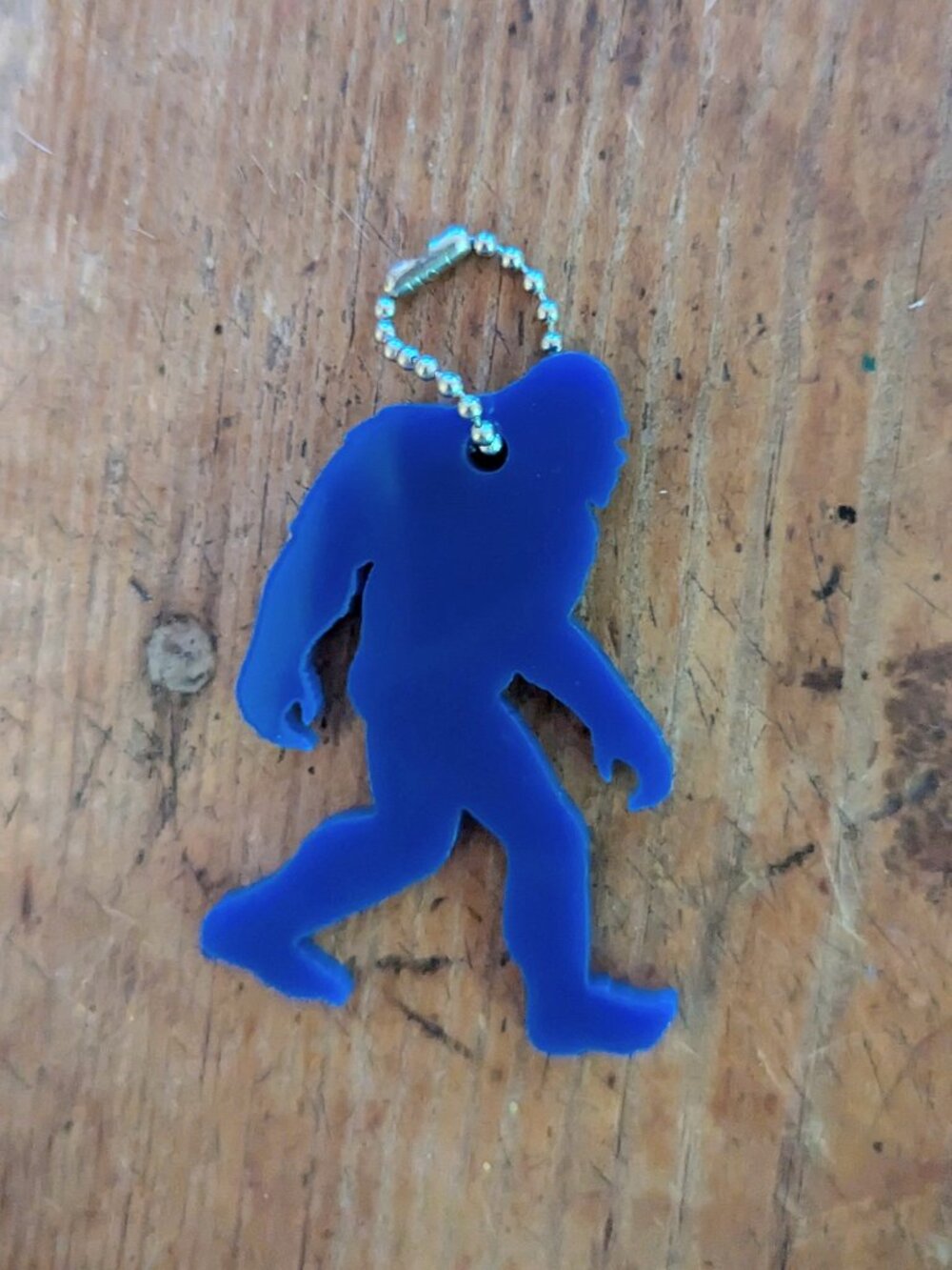 Acrylic Bigfoot - Sasquatch Keychain NWT - Blue